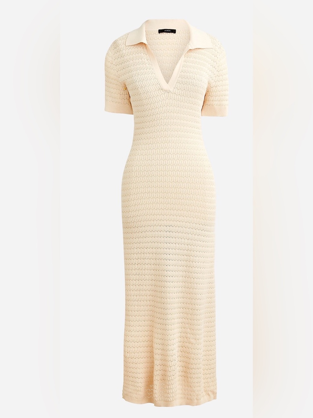 J. Crew Pointelle Knit Midi Dress Size Small in Palest Peach